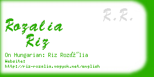 rozalia riz business card